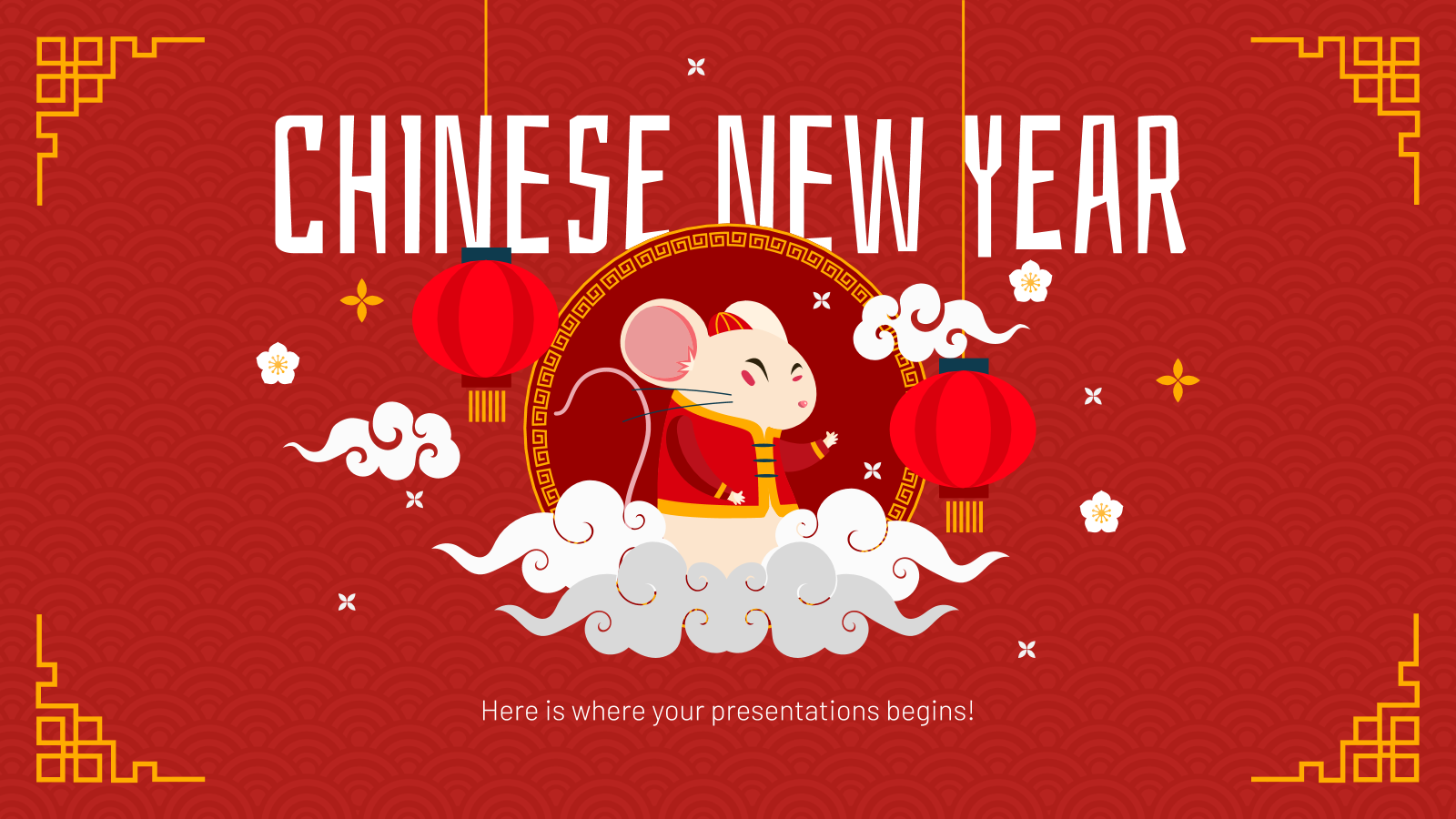 中国新年和PowerPoint模板